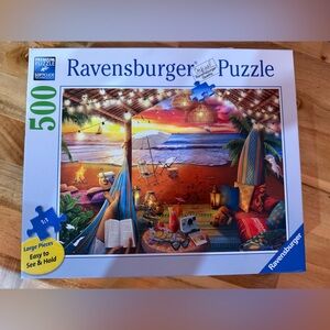 Ravensburger Jigsaw Puzzle Cozy Cabana - 500 Large Pieces Pieces Complete